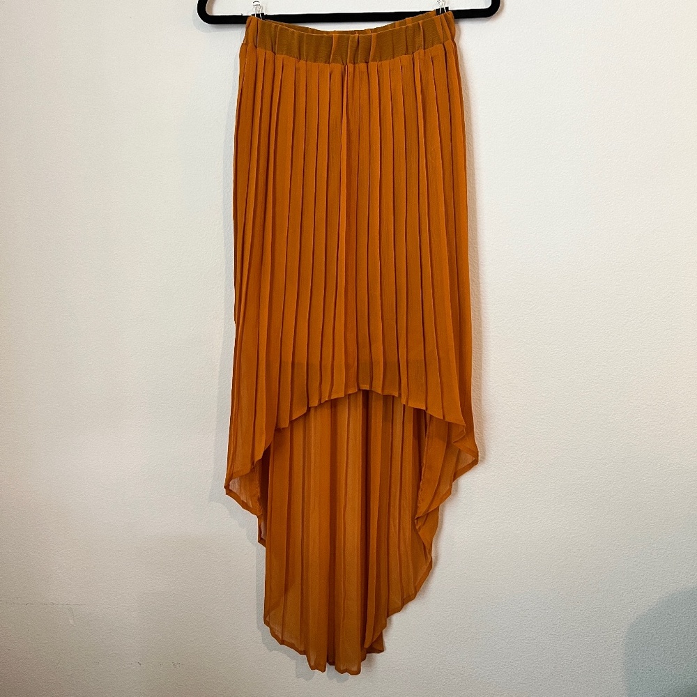 Yellow Mustard High Low Skirt